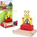 Produktbild: Hape Spielzeugeisenbahn-Zubehör E3706, Automatisches Eisenbahn-Glockensignal, Holz/Kunststoff
