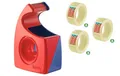 Produktbild: tesa Easy Cut Handabroller + 3 Rollen Tesafilm 15 mm x 10 m Klebestreifen