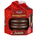 Produktbild: KuchenMeister Baumkuchen Zartbitter Schokolade 300 g - Zarte Teigschichten umhüllt von feiner Zartbitterschokolade, in Geschenk Schachtel (1 x 300 g)