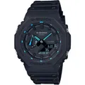 Produktbild: Chronograph CASIO G-SHOCK, schwarz (schwarz, neonblau), Armbanduhren, Damen, Chronograph, Quarzuhr, Armbanduhr,Herrenuhr,digital, bis 20bar wasserd.Resinarmband