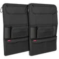 Produktbild: 2x Autositz-Organizer mit integrierter Tablet-Halter - Verstärkte Rückseite -...