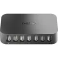 Produktbild: D-Link USB-Hub DUB-H7, schwarz, 7 USB 2.0 Ports, Anschluss-Stecker USB-A