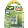 Produktbild: ANSMANN DECT HR6 Nickel-Metall-Hydrid AA Mignon Akku 1300 mAh 2er Pack