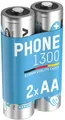 Produktbild: 2 ANSMANN Dect NiMH Akku, Mignon AA, 1.300 mAh, 2er Blister