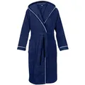 Produktbild: LAYNENBURG Bademantel Herren Frottee - Kapuze - Lang - 100% Baumwolle (360g/m2) - OEKO TEX Standard 100 - Größe (XXXL, Blau)