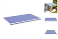 Produktbild: Markisenbespannung Blau Und Weiß 6x3,5 M Ersatz Stoff Bezug
