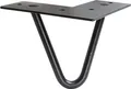 Produktbild: WAGNER Möbelbein HAIRPIN LEG Retro - 12 x 12 x 10 cm, Stahl, schwarz, Bein schräg & Anschraubplatte - 12821001