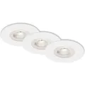 Produktbild: Briloner LED Einbauleuchten Kulana 3er-Set Dimmbar Warmweiß 90mm Weiß