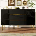 Produktbild: Kommode,Esszimmerschrank,Sideboard Schubladentürdesign,Dreischichtige Schublade für Schlafzimmer und Wohnzimmer, Esszimmer