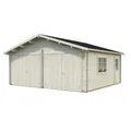 Produktbild: PALMAKO Blockbohlen-Garage, BxT: 575 x 510 cm (Außenmaße), Holz - braun