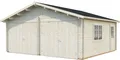 Produktbild: Palmako Garage Roger, BxTxH: 629x565x310 cm, mit Holztor, naturbelassen