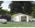 Produktbild: Doppelgarage Palmako Roger 28,4 m² mit Holztoren 575 x 510 cm natur