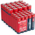 Produktbild: Ansmann - Batterie Set Alkaline 20x Aa Mignon Lr6 + 20x Aaa Micro Lr03 Großpack