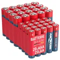 Produktbild: Ansmann Alkaline Batterie Micro AAA, LR03 und Mignon AA1,5 Volt, 40er Sparpack,