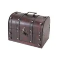 Produktbild: HMF 6404-130 Schatztruhe aus Holz mit Schloss, 30 x 20 x 22 cm, Italien