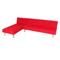 Produktbild: Ecksofa MCW-K38, Sofa Klappsofa, Liegefläche links/rechts, Stoff/Textil Massivholz MVG zertifiziert 256cm ~ rot