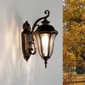 Produktbild: Außenleuchte Rustikal FLORENZ in Schwarz Gold antik IP44 Outdoor Wandlampe Garten Haus