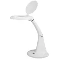 Produktbild: TOOLCRAFT LED Lupenleuchte I EEK: F (A-G) I 3 & 12 Dioptrien Vergrößerung I Kugelgelenk I Dreidimensional Verstellbar I Tageslicht-LED I Standfuß Lupenlampe I Arbeitsleuchte