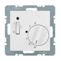 Produktbild: Berker 20308989 Temperaturregler mit Öffner, Zentralstück, Wippschalter und LED, S.1/B.3/B.7, polarweiß glänzend