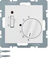 Produktbild: Temperaturregler mit LED und Schalter – Berker S.1, Polarweiß glänzend