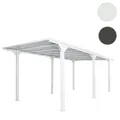 Produktbild: Mendler Alu-Pergola HWC-O23, Pavillon Terrassenüberdachung, stabiles 10cm-Gestell Polycarbonat-Dach Regenrin 111127+111128