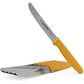Produktbild: Giesser seit 1776 - Made in Germany - Tomatenmesser 6er Set orange, Klinge 11 cm, rutschfest, kleines Universalmesser spülmaschinenfest, rostfrei