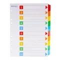 Produktbild: Register A4 Westcott mit 10 beschriftbaren Tabs, 5 Farben, 160g/m²