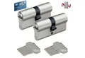 Produktbild: BASI Profilzylinder 2er SET V50, Gleichschließend, diverse Längen, (Spar-Set, 2-St), 2 x Doppelzylinder 30/35 mm, Not- und Gefahrenfunktion, 10 Schlüssel