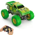 Produktbild: Hot Wheels Monster Trucks Gunkster RC Truck im Maßstab 1:15, leuchtet im Dunkeln, Action-Geländereifen mit Off-Road-Funktion, HTP15