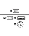 Produktbild: Level One LevelOne Tastatur- / Video- / Maus- KVM- Kabel HD-15 VGA M zu USB PS/2 M 5 m Daumenschrauben für ViewCon KVM-0830 KVM-0831 Combo KVM Switch KVM-1630 KVM-1631 (ACC-2103)