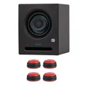 Produktbild: Presonus Studio-Monitor Eris Pro 4 mit Boxenfüße Rot