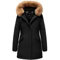 Produktbild: REPUBLIX Winterjacke TORI Damen Gefütterte Dicke Winter Jacke Mantel Parka mit Kapuze schwarz 3XL