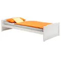 Produktbild: Einzelbett Kinderbett Holzbett Bett FRITZ, 90x200 cm Kiefer massiv weiß lackiert