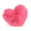 Produktbild: heimtexland Fell Dekokissen Plüsch Herz Kuschelkissen XL Flanell Kissen 30x40 Herzkissen Geschenk Typ901 rosa
