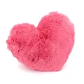 Produktbild: heimtexland Dekokissen Fell Kuschelkissen Plüsch Herz XL Deko Herzkissen, super weich und flauschig, Allergiker geeignet, atmungsaktiv, waschbar