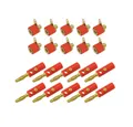 Produktbild: ARLI Bananen Stecker Buchse mit Lötfahne vergoldet 4 mm Audio-Adapter, 10x Bananenstecker + 10x Bananenbuchse rot