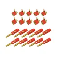 Produktbild: 20x Bananen Set 10x Bananenstecker 10 Bananenbuchse Lötfahne rot vergoldet Set