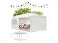 Produktbild: Juskys Partyzelt 3x6 m in Weiß mit Dach & Seitenwänden – 18 m² Grundfläche – Sonnenschutz Outdoor