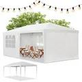 Produktbild: Partyzelt Pavillon Gartenzelt Gartenpavillon Festzelt Gazebo 3x6 m weiß Juskys®