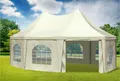 Produktbild: Gartenpavillon 5x6,8m PVC Beige Pagode Partyzelt Wasserdicht Fenster Eventzelt
