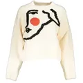 Produktbild: Desigual Verspielter Hunde-Pullover von in Creme mit Rot-Akz, Größe L
