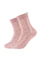 Produktbild: Camano Damen Socken Cosy Kuschelsocken Flauschig Warm Damen Zopfmuster Lang Flauschsocken Norweger Für Winter Set Frauen 2er Pack 35/38 dusty rose