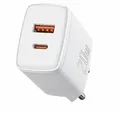 Produktbild: Baseus Compact Schnellladegerät USB / USB Type C 20W 3A Power Delivery Quick Charge 3.0 weiß