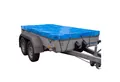 Produktbild: TRUTZHOLM Autoplane Anhängerplane Flachplane 257x133x10 cm hellblau mit Seil (Produkt, 1-St)