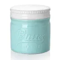 Produktbild: DOWAN Keramik Butterdose Mit Deckel - Wassergekühlte Porzellan Butterglocke im Einmachglas-Stil Mit Wasserlinie für Weiche und Frische Butter, Blau