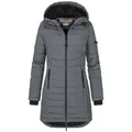 Produktbild: SUBLEVEL Steppjacke Damen Mantel mit Kapuze lange Winter Jacke Langer Parka S-5XL XXL - 44