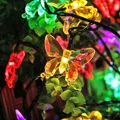 Produktbild: Lichterkette Schmetterling LED Solar Garten Terrasse Hochzeit Party 5m