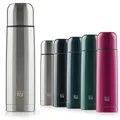 Produktbild: Blumtal Thermoflasche Eifel - auslaufsicherer Trinkbecher, für unterwegs, stundenlange Isolation von warmen Getränken silberfarben 1000 ml
