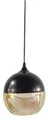 Produktbild: LUXULA Pendelleuchte LED-Hängelampe in schwarz, kugelförmig, aus Glas, E27-Fassung, ohne Leuchtmittel, IP20, Ø20 cm