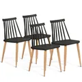 Produktbild: IDMarket - 4er-Set Esszimmerstühle Lily schwarz